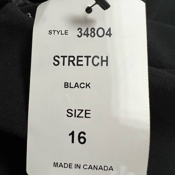 S.C. Basics Black Culottes Side Zip Velvet Waist Band Stretch Comfort Size 16 - Picture 6 of 8